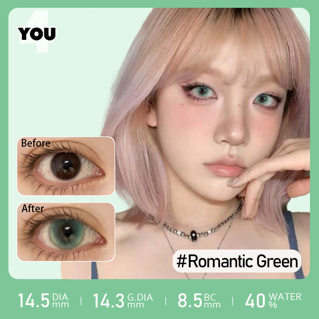 4YOU コンタクトレンズ | ロマンティックグリーン 14.5mm