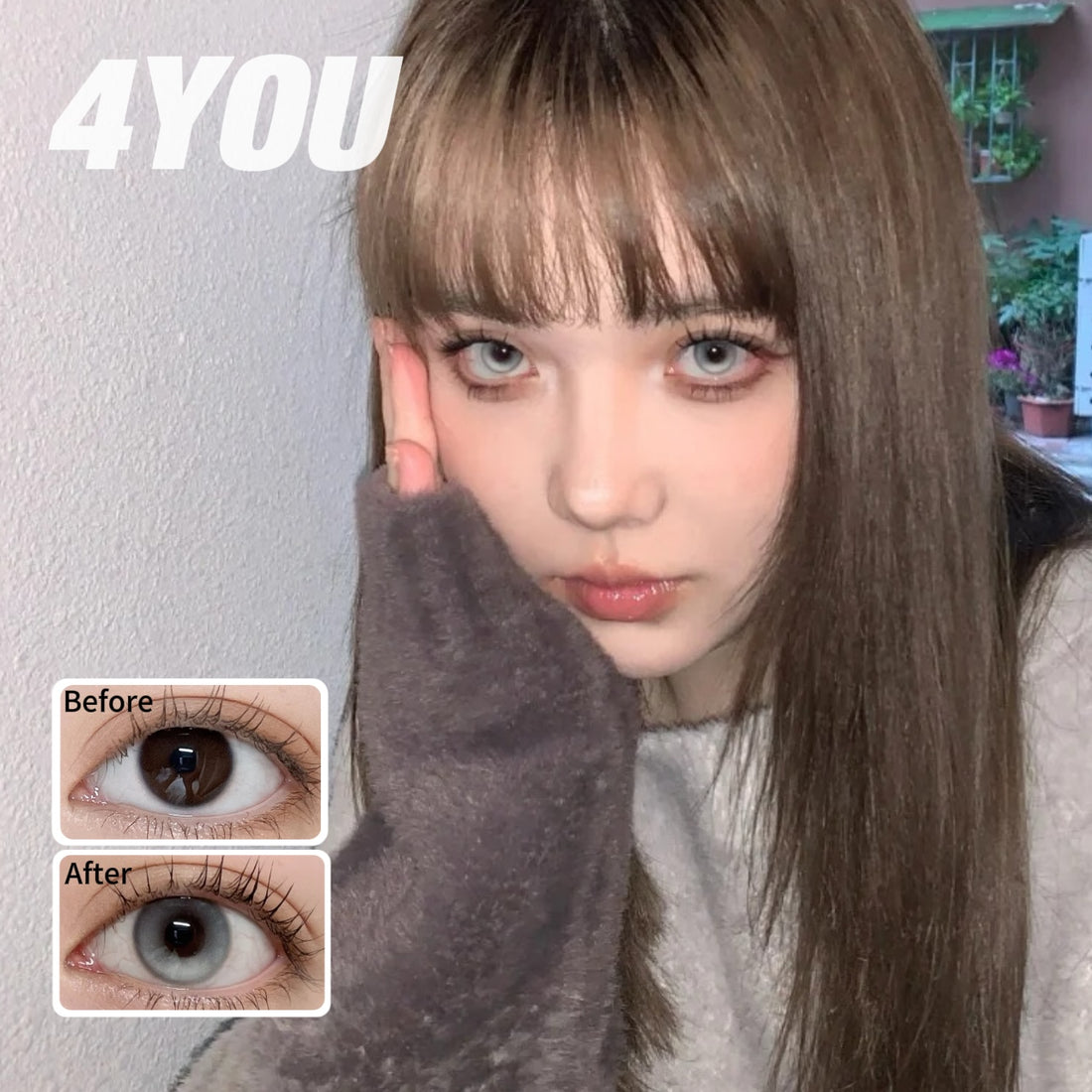 4YOU Contact Lens | Glow Gray 14.2mm