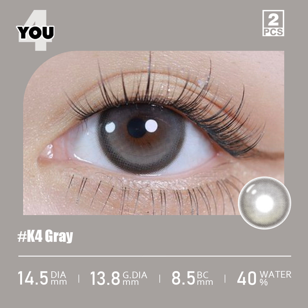 4YOU コンタクトレンズ | K4 グレー 14.5mm